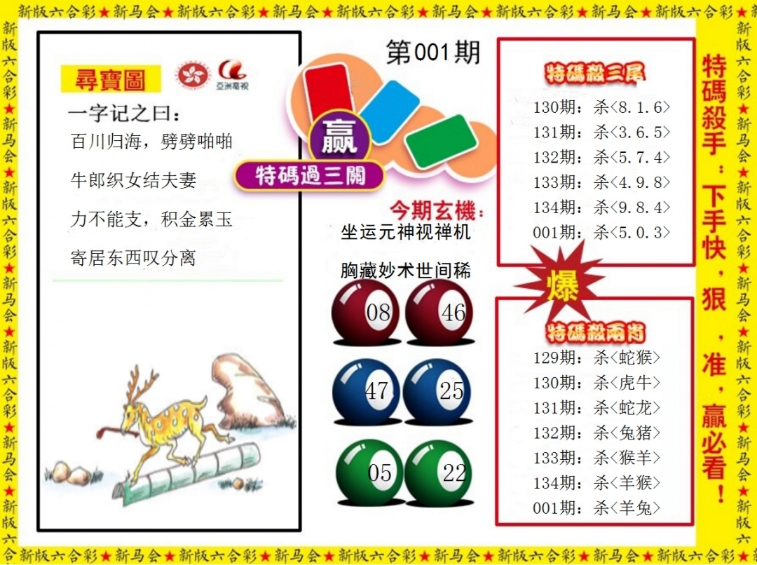 001期特码过三关[图]